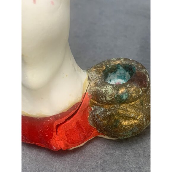 Vintage 1977 B & C Chalkware Choir Boy Candle Holders Set of 2 - Picture 8 of 14